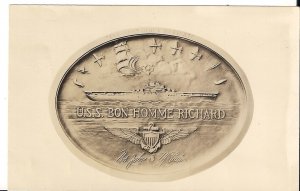 RPPC Aircraft Carrier USS Bon Homme Richard, US Navy WWII, Admiral J McCain Sr.