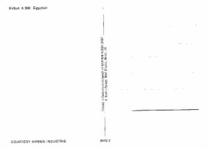 Egyptair Airbus 300 Airplane Postcard