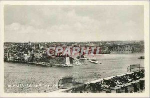 Postcard Old Saluting Battery in Valletta Malta