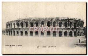 Old Postcard Nimes Les Arenes