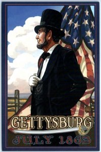 Postcard - Abraham Lincoln, A Gettysburg July 1863 - Gettysburg, Pennsylvania 