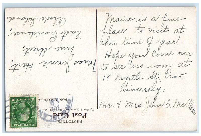 c1920's Delano Park, Cape Elizabeth Shore, Portland Harbor Maine ME Postcard