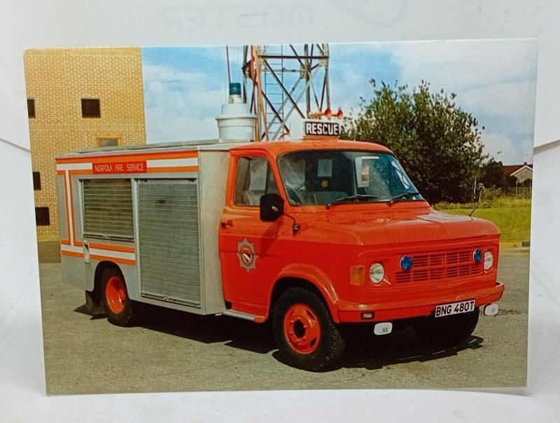 Norfolk Fire Service Ford 0610 Rescue Tender 1978 Gorleston Vintage Postcard