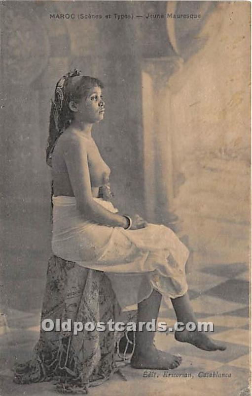 Jeune Mauresque Kricorian, Casablanca Arab Nude Writing on back 