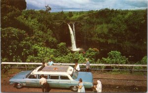 Postcard HI - Rainbow Falls, Hilo, Tourists HATS Tour
