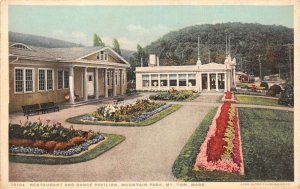 Mount Tom Massachusetts Mountain Park Restaurant and Pavilion Postcard AA65457