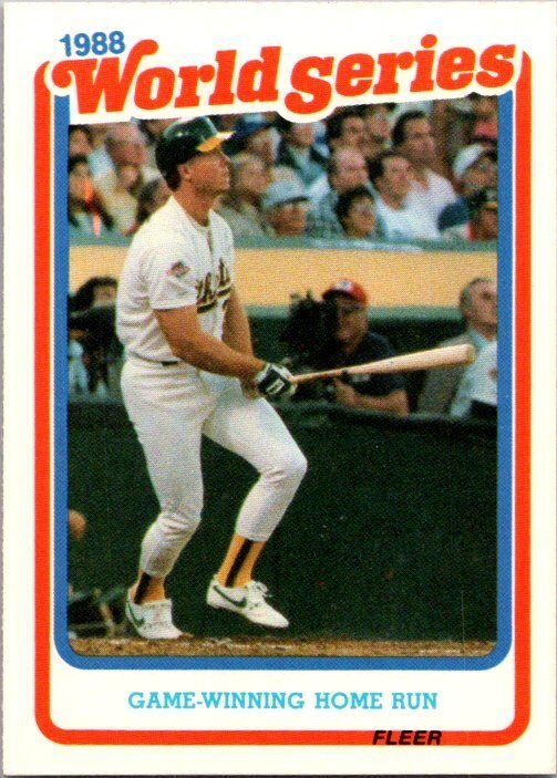 1989 Score Baseball Card '88 World Series Mark McGwire sk20892