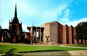 England Coventry Cathedral Old and New Building Seen From East