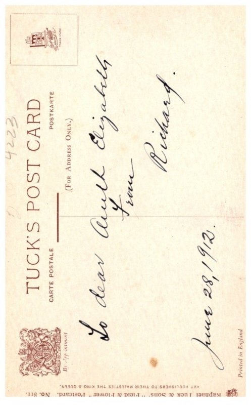 Children , Birthday ,Victorian Boy , Tuck's 811