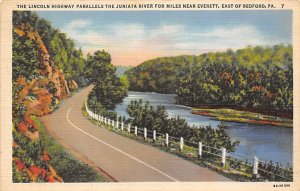 Lincoln Highway Parallels The Juniata River For Miles Near Everett Bedford, P...