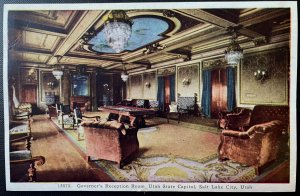 Vintage Postcard 1915-1930 Governor's Reception Room, Capitol Salt Lake City, UT