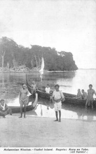MELANESIAN MISSION SOLOMON ISLANDS YSABEL ISLAND BUGOTU MARA POSTCARD (c. 1910)