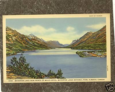 ALBERTA CANADA WATERTON LAKES NATIONAL PARK Postcard