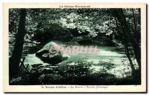 Old Postcard Roche d & # 39Oetre The Oak Torrent picturesque Suisse Normande