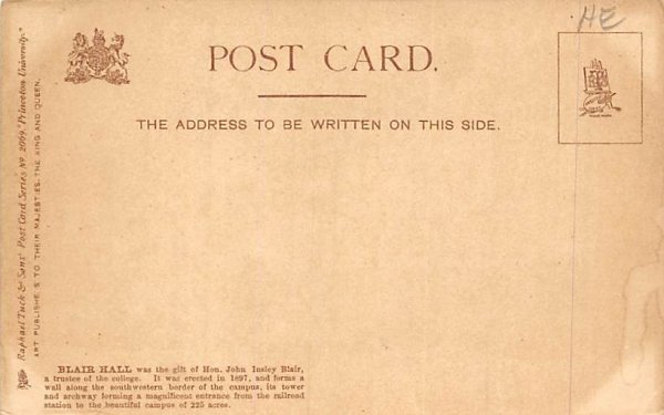 nj-princeton Blair Hall University Unused