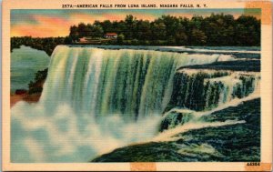 New York Niagara Falls American Falls From Luna Island