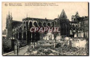 Old Postcard Belgium Leuven Street View Diest towards St Peter & # 39eglise