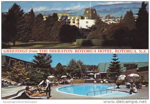 New Zealand Rotorua Greetings From The Sheraton-Rotorua Hotel