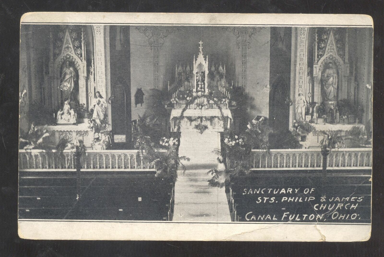 Canal Fulton Ohio Saints Philip & James Church Interior Vintage
