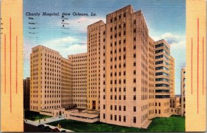 Vtg New Orleans Louisiana LA Charity Hospital 1950s Linen Postcard