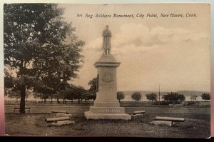 Vintage Postcard 1907-1915 9th Regiment Monument, New Haven, Connecticut (CT)
