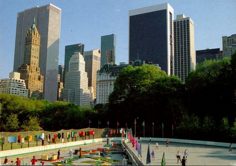 New York City Central Park Recreation Area With Manhattan Luxury Hotels 1997