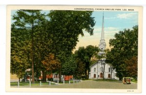 MA - Lee. Congregational Church & Lee Park