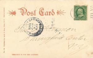 c1906 Lithograph Postcard Masonic Temple Utica NY Oneida County Fraternal posted