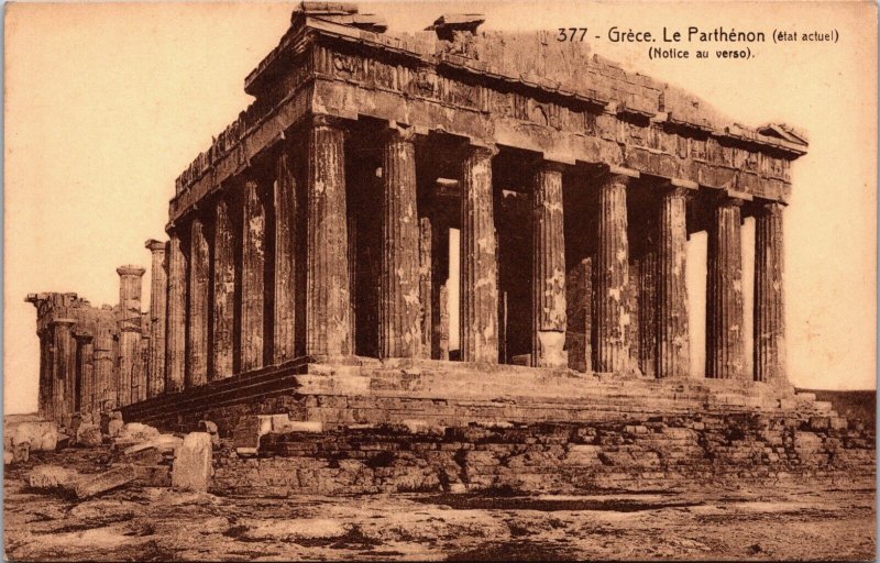 Greece Athens Parthenon Vintage Postcard C117