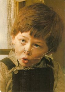 Face of a boy with glasses Nice  French photo postcard. Size 15 x 10.5 cms.