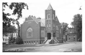 Knoxville Illinois Lutheran Church Real Photo Antique Postcard K79580