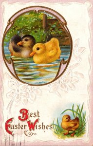 Happt Easter With Ducklings 1913