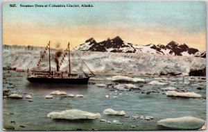 Steamer Dora At Columbia Springs Glacier Alaska Ice Climate Postcard