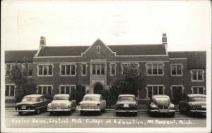 Mt Pleasant MI Central Michigan College of Education Real Photo Vintage Postcard