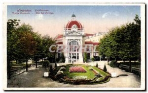 Old Postcard Wiesbaden Xochbrunnen