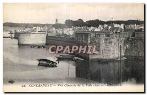 Postcard View Concarneau Old City and Ramparts close Generale