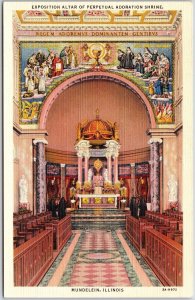 Exposition Altar Of Perpetual Adoration Shrine Mundelein Illinois IL Postcard