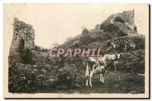 Old Postcard Crozant Ruins Vahces