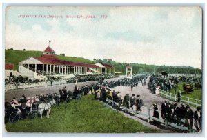 1910 Aerial View Interstate Fair Grounds Horse Carriage Sioux City Iowa Postcard