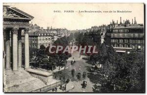 Paris - 8 - Boulevards - La Madeleine - Old Postcard