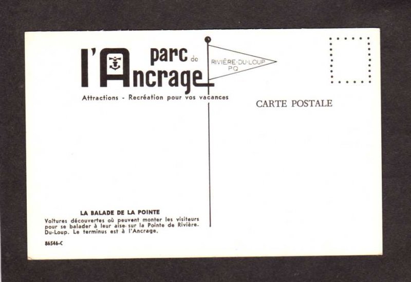 QC PQ Parc L'Ancrage Riviere Du-Loop Quebec Canada Postcard Carte Postale Balade