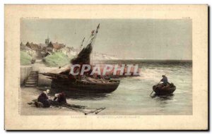 Old Postcard Fantasy Boat Marine