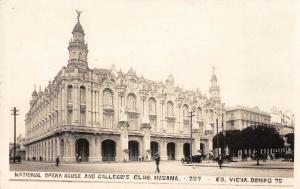 Habana Cuba Opera House and Callego's Club Real Photo Vintage Postcard JE229766