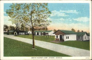 Athens Georgia GA Camping Street Scene 1910s-30s Postcard