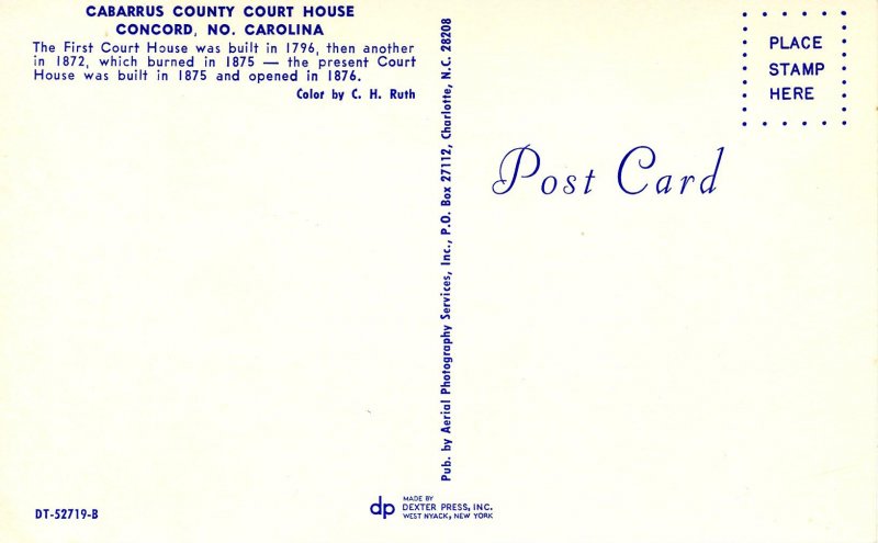 NC - Concord. Confederate Monument, Cabarrus County Courthouse