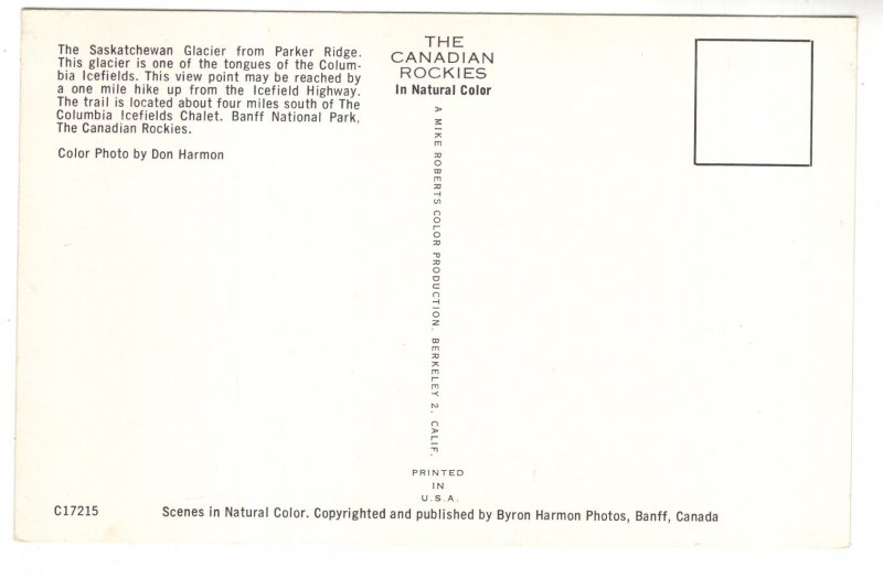 Saskatchewan Glacier, Parker Glacier Banff, Alberta