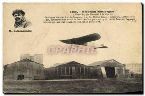 Postcard Old Jet Aviation Bleriot XI monoplane Olieslaegers Traversee type sl...