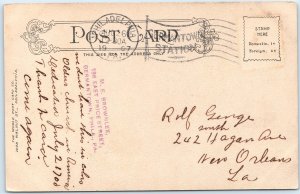 c1900s Philadelphia PA Old Swedes Church UDB PC Cemetery Germantown Station A322