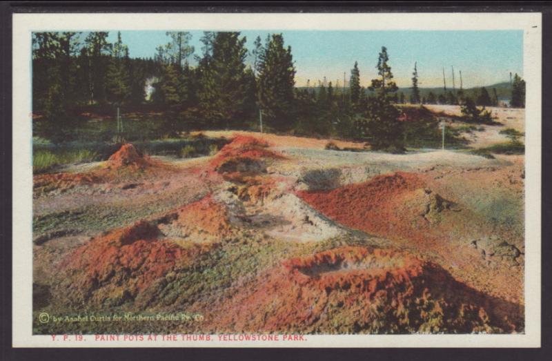Paint Pots at the Thumb,Yellowstone Postcard