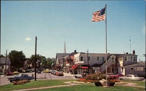 Hyannis Massachusetts MA Cape Cod Classic 1960s Cars Vintage Postcard